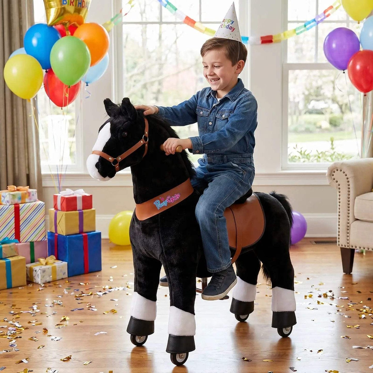 Model U® Horse Ride-On Toy Age 7+ – Black - PonyCycle, Inc.