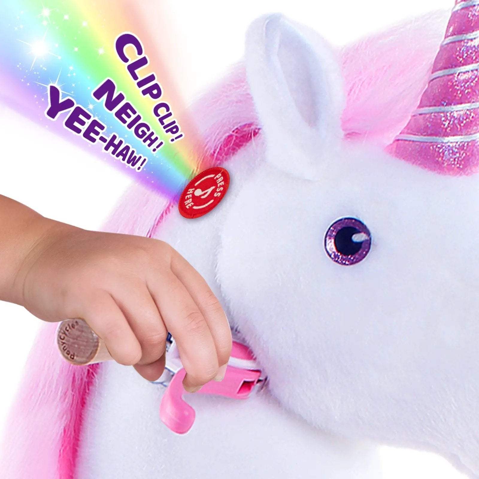 Model U® Unicorn Ride-On Toy Age 3–4 – Pink - PonyCycle, Inc.