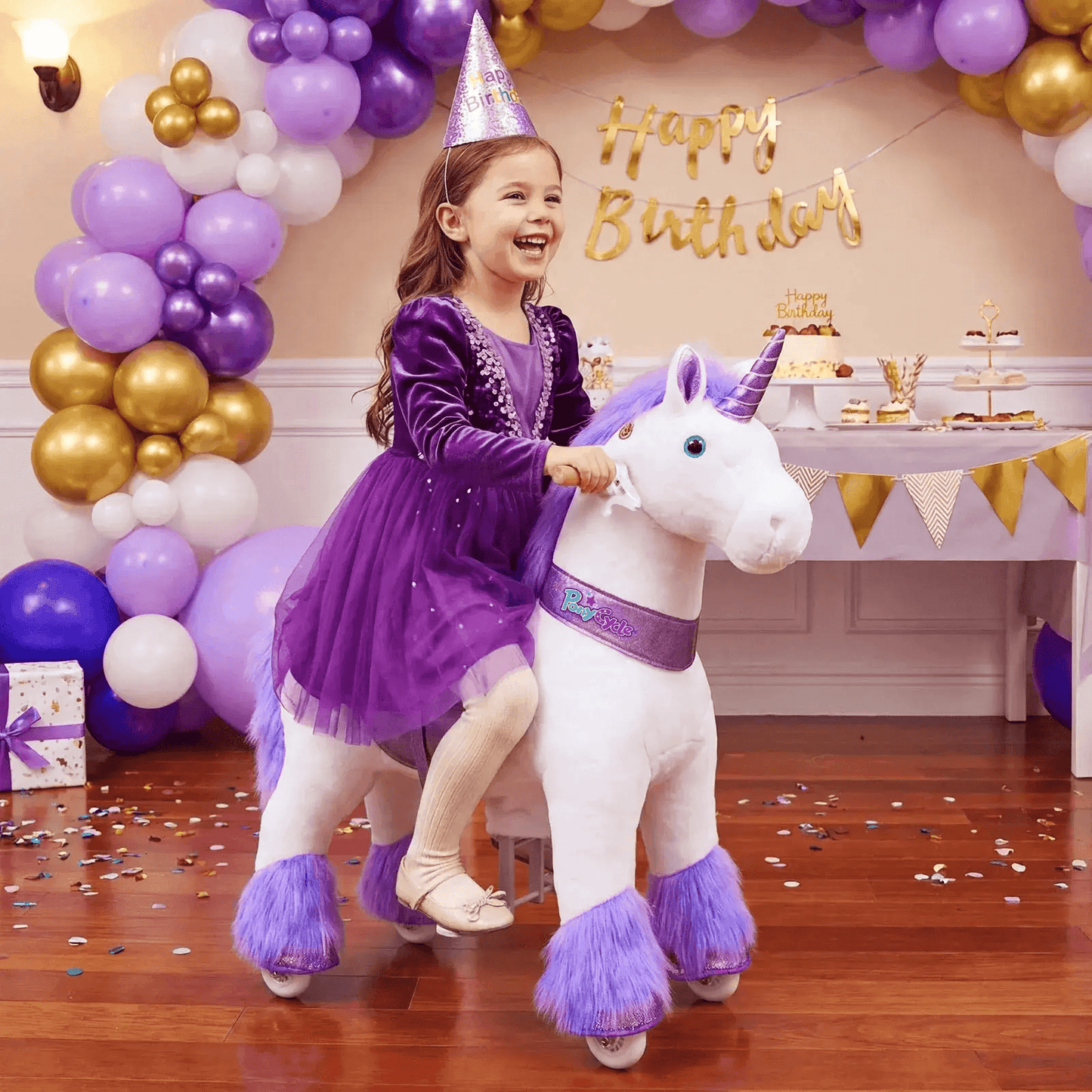 Model U® Unicorn Ride-On Toy Age 3–4 – Purple - ToylandEU