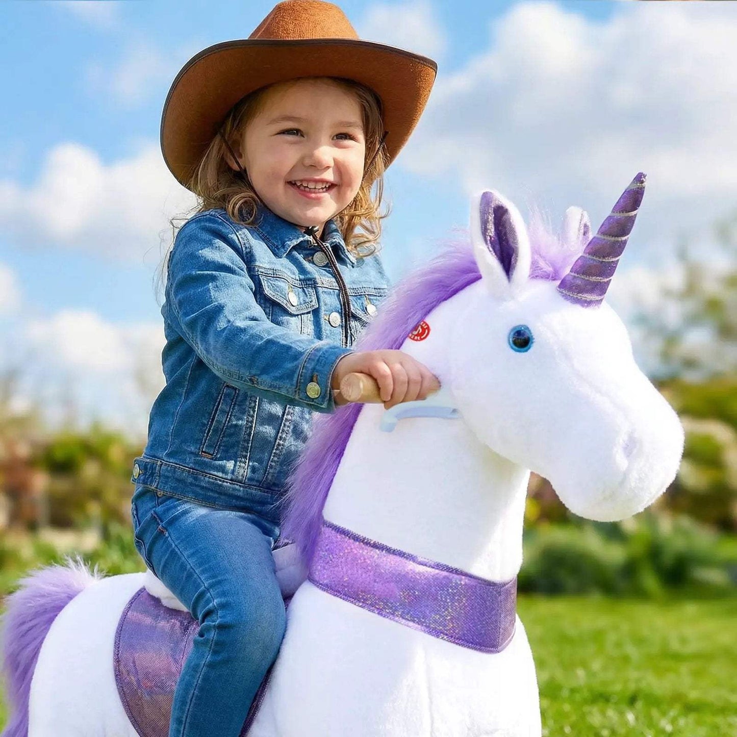 Model U® Unicorn Ride-On Toy Age 3–4 – Purple - PonyCycle, Inc.