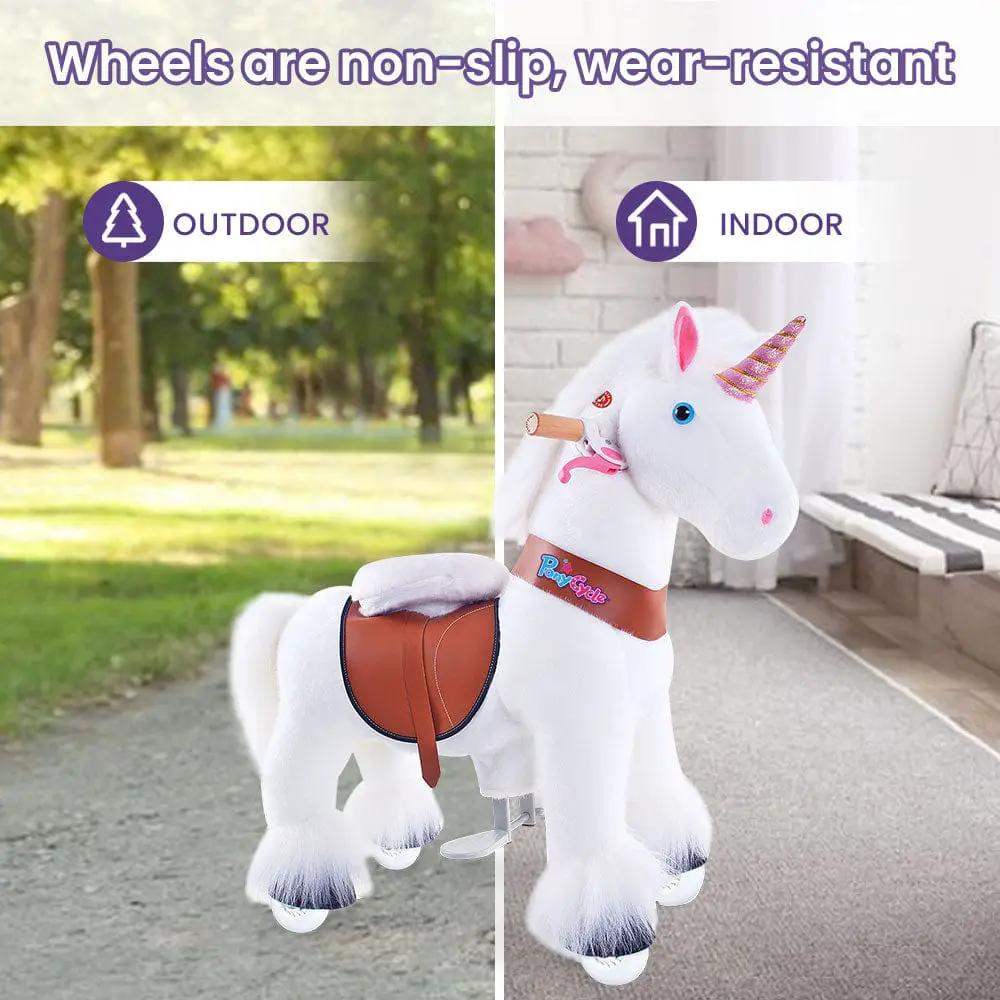 Model U® Unicorn Ride-On Toy Age 3–4 – White - PonyCycle, Inc.