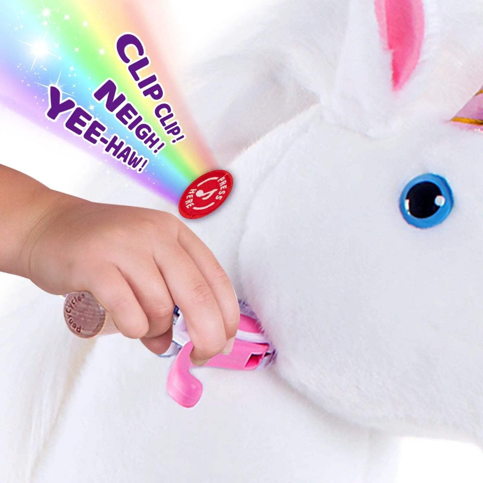 Model U® Unicorn Ride-On Toy Age 3–4 – White - PonyCycle, Inc.