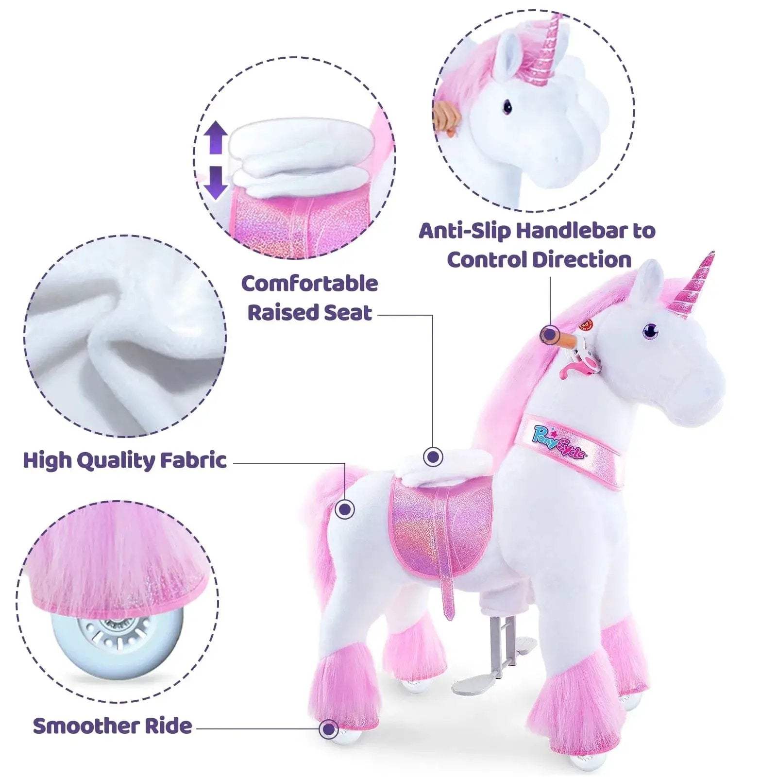 Model U® Unicorn Ride-On Toy Age 4–7 – Pink - ToylandEU
