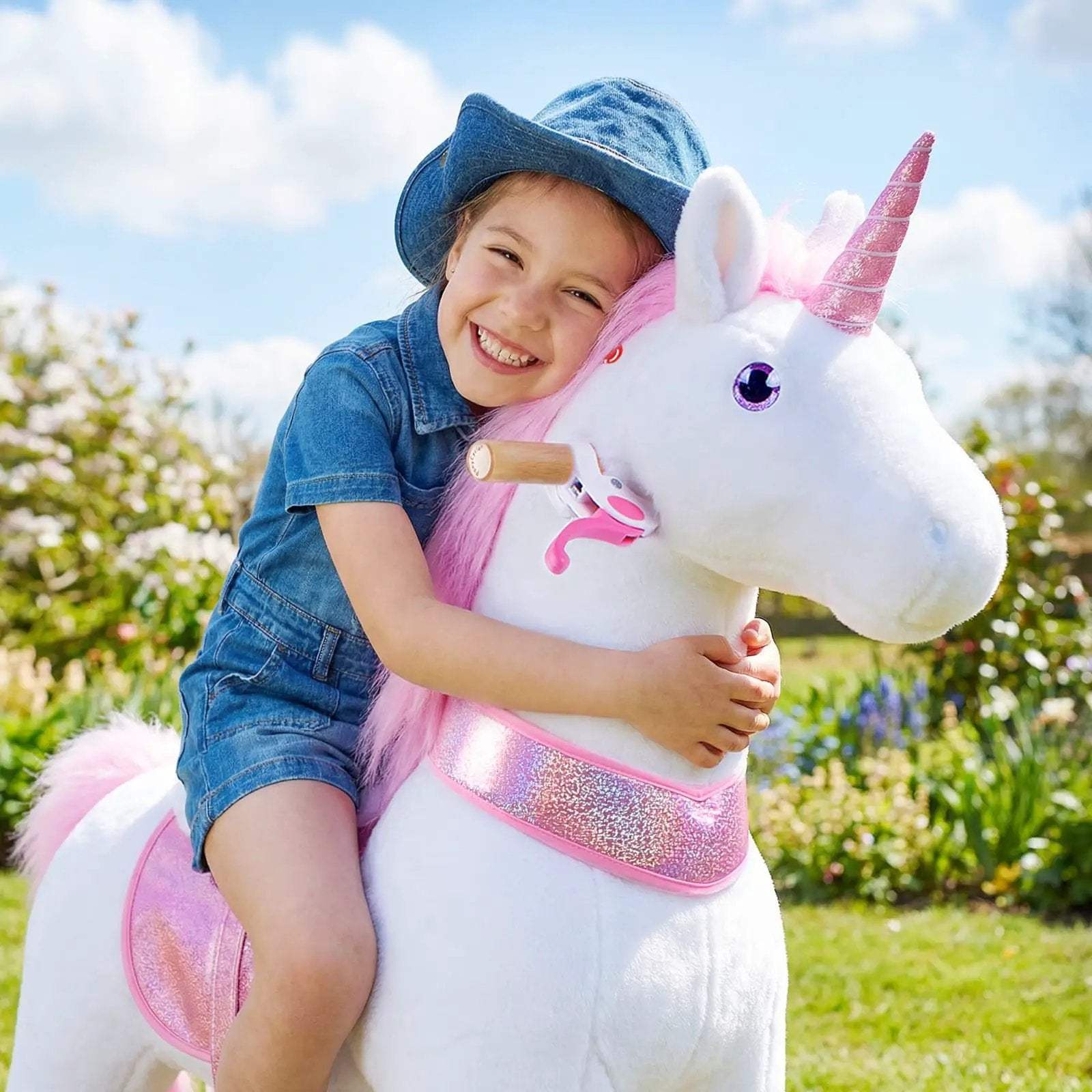 Model U® Unicorn Ride-On Toy Age 4–7 – Pink - PonyCycle, Inc.
