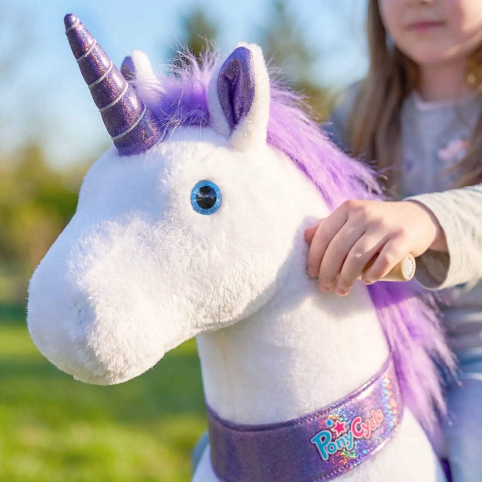 Model U® Unicorn Ride-On Toy Age 4–7 – Purple - PonyCycle, Inc.