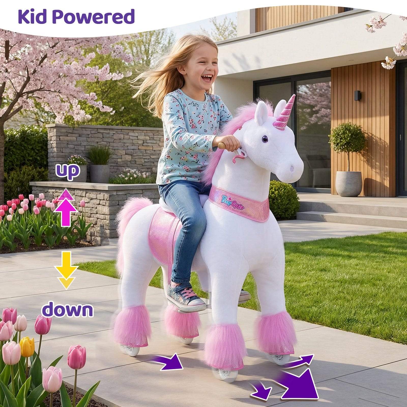 Model U® Unicorn Ride-On Toy Age 7+ – Pink - PonyCycle, Inc.