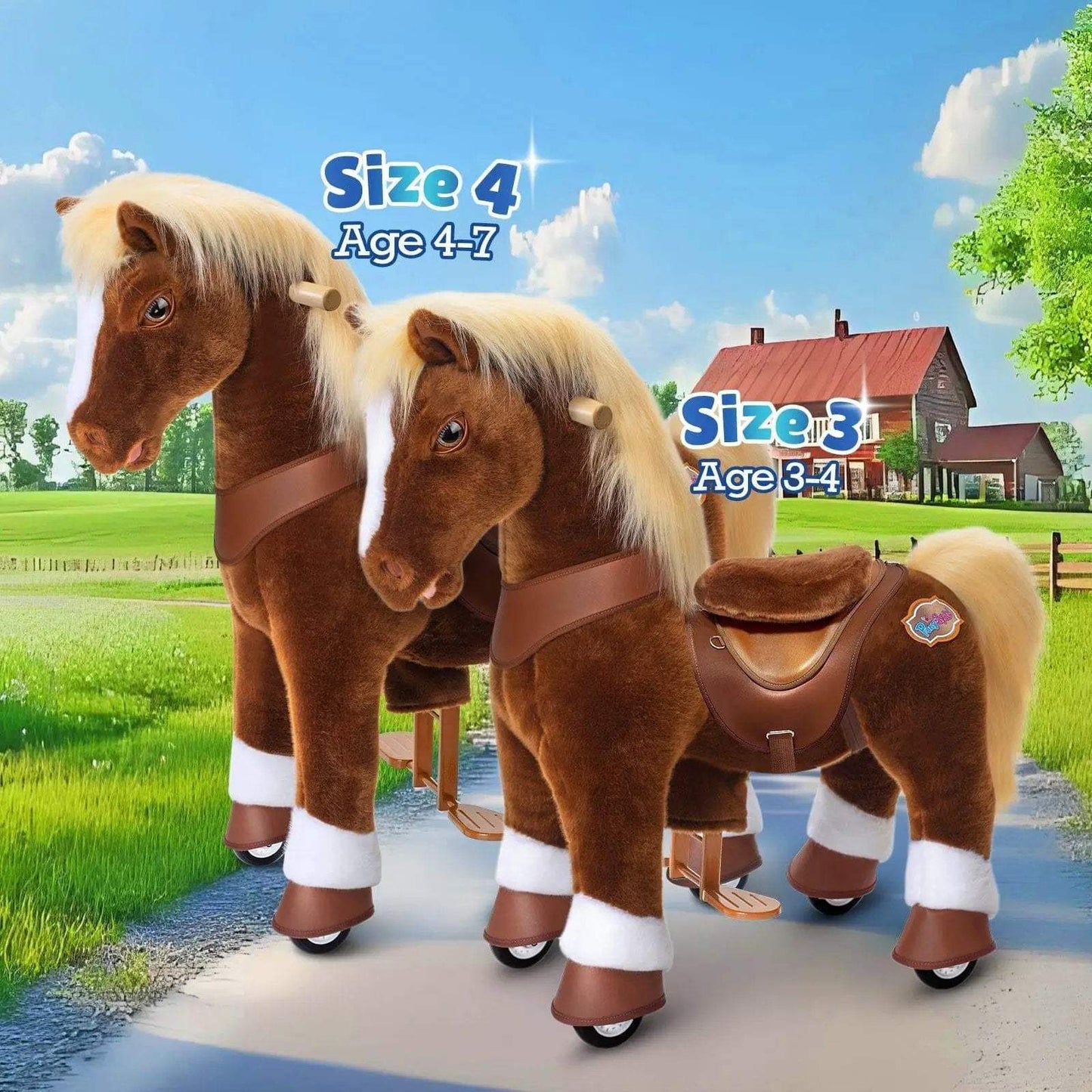 Model Y® Horse Ride-On Toy Age 3–4 – Brown - ToylandEU