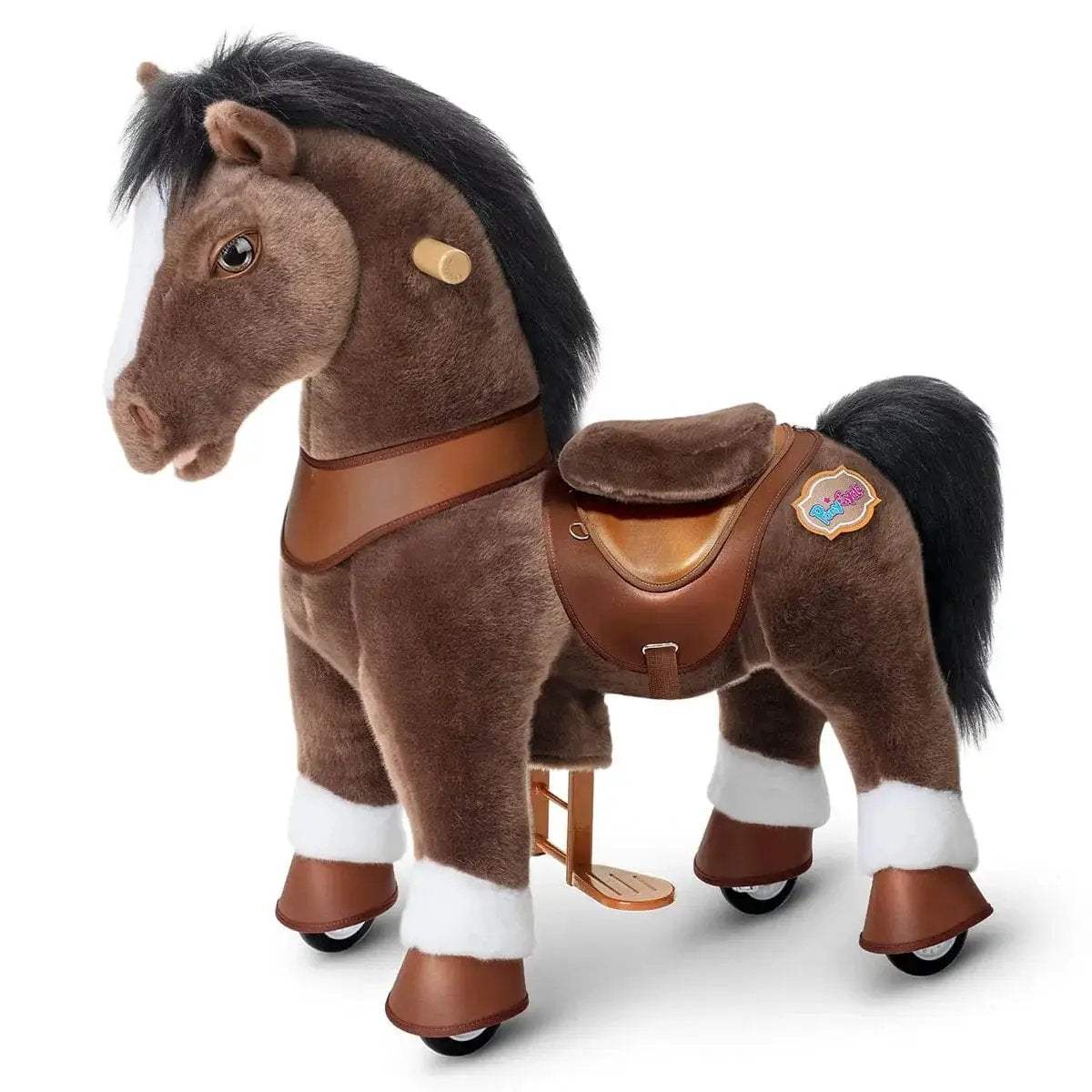 Model Y® Horse Ride-On Toy Age 3–4 – Chocolate Brown - ToylandEU