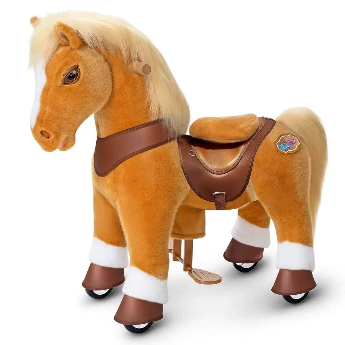 Model Y® Horse Ride-On Toy Age 3–4 – Light Brown - ToylandEU
