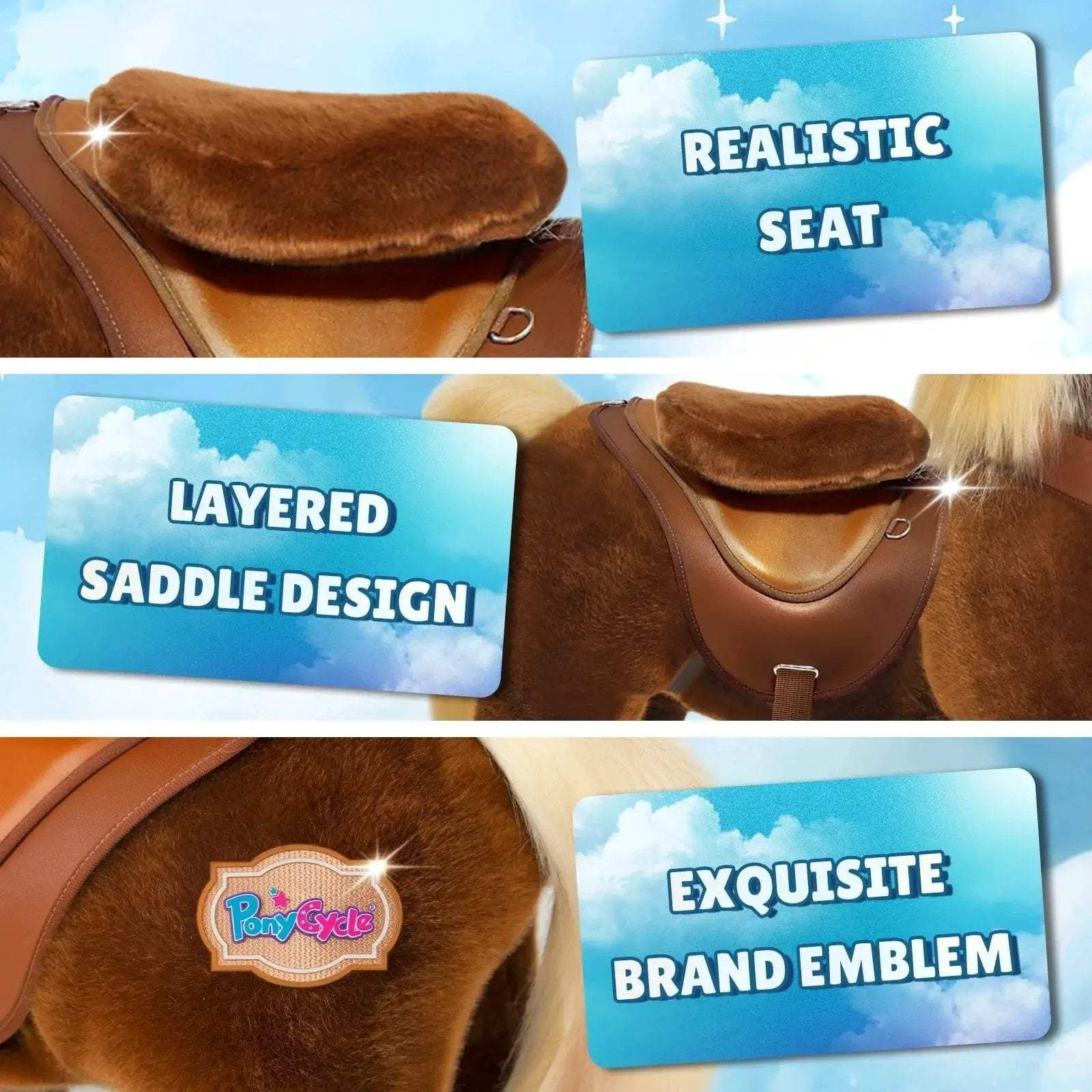 Model Y® Horse Ride-On Toy Age 4–7 – Brown - ToylandEU