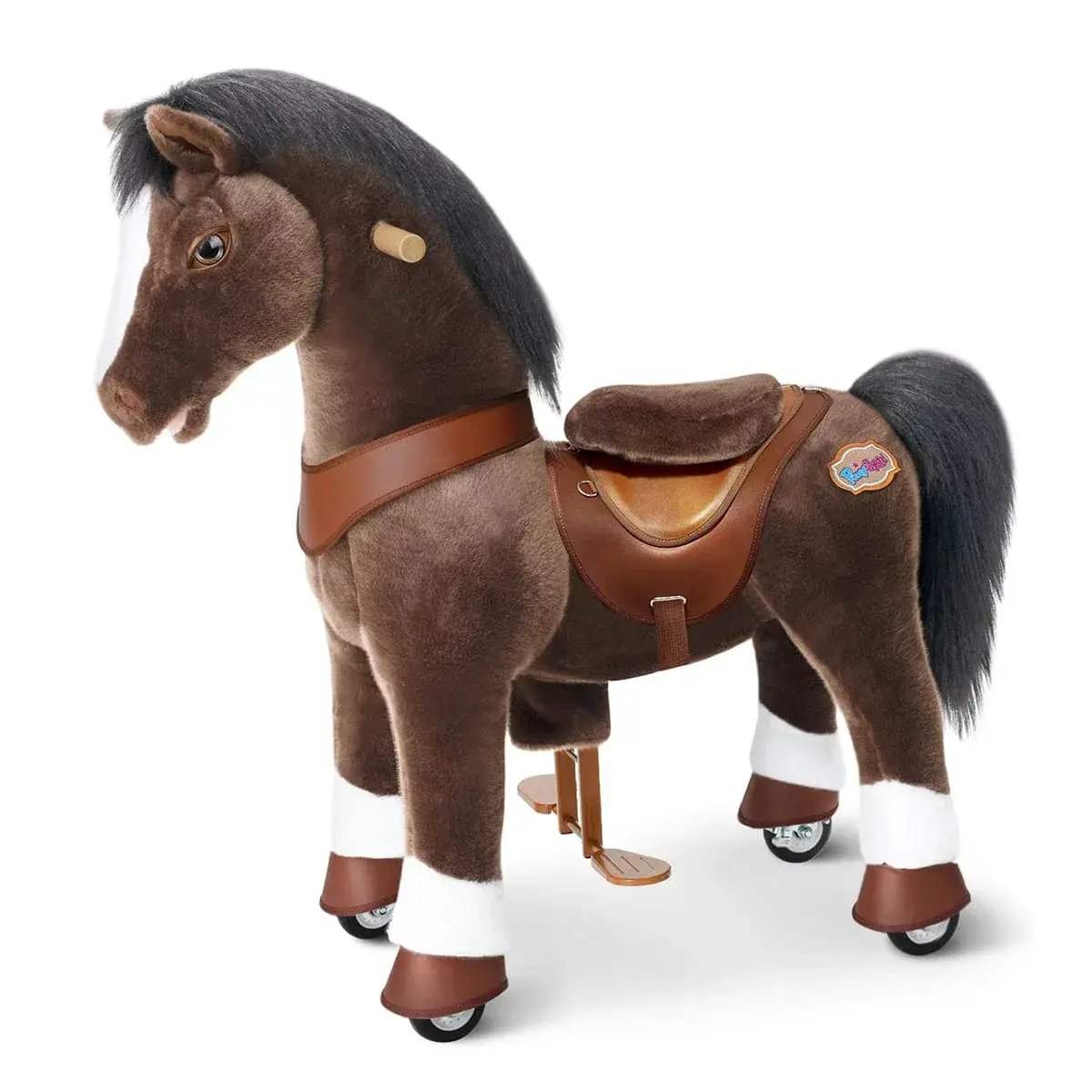 Model Y® Horse Ride-On Toy Age 4–7 – Chocolate Brown - ToylandEU