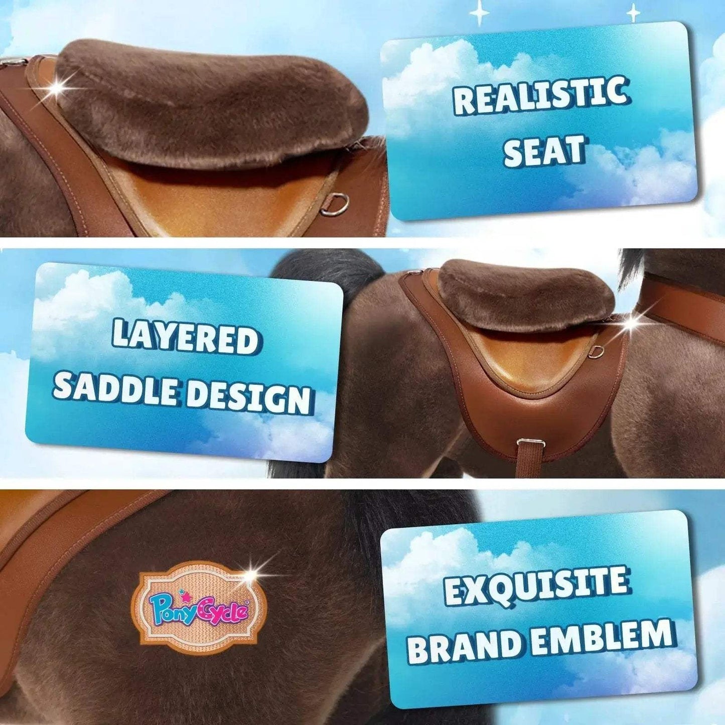 Model Y® Horse Ride-On Toy Age 4–7 – Chocolate Brown - ToylandEU