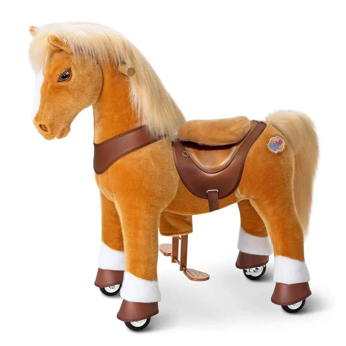 Model Y® Horse Ride-On Toy Age 4–7 – Light Brown - ToylandEU