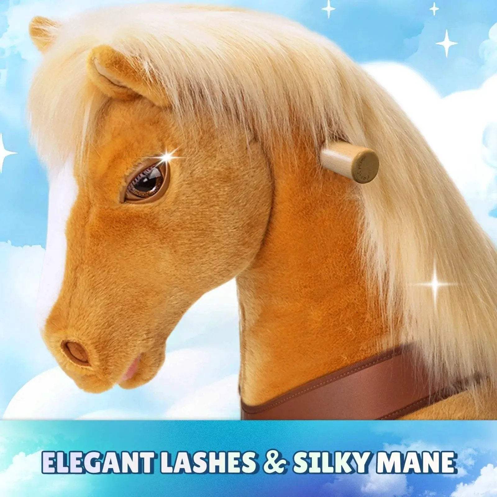 Model Y® Horse Ride-On Toy Age 4–7 – Light Brown - ToylandEU