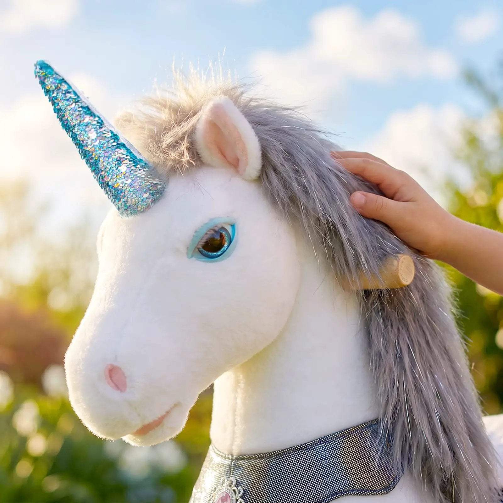 Model Y® Unicorn Ride-On Toy Age 3–4 – Grey - PonyCycle, Inc.