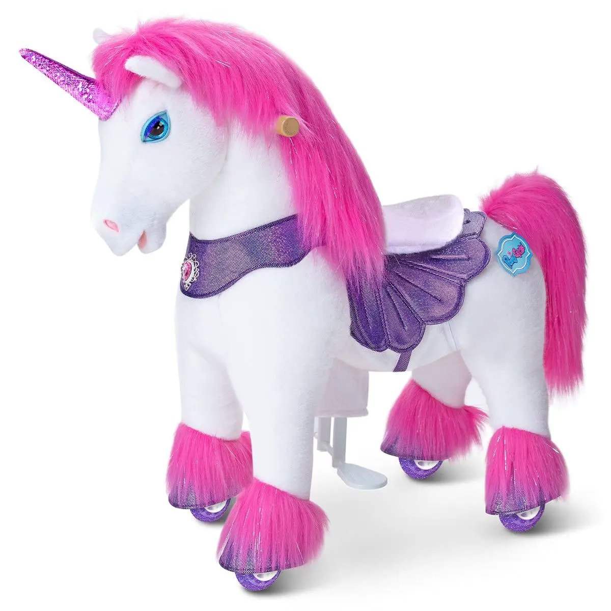 Model Y® Unicorn Ride-On Toy Age 3–4 – Pink/Purple - ToylandEU