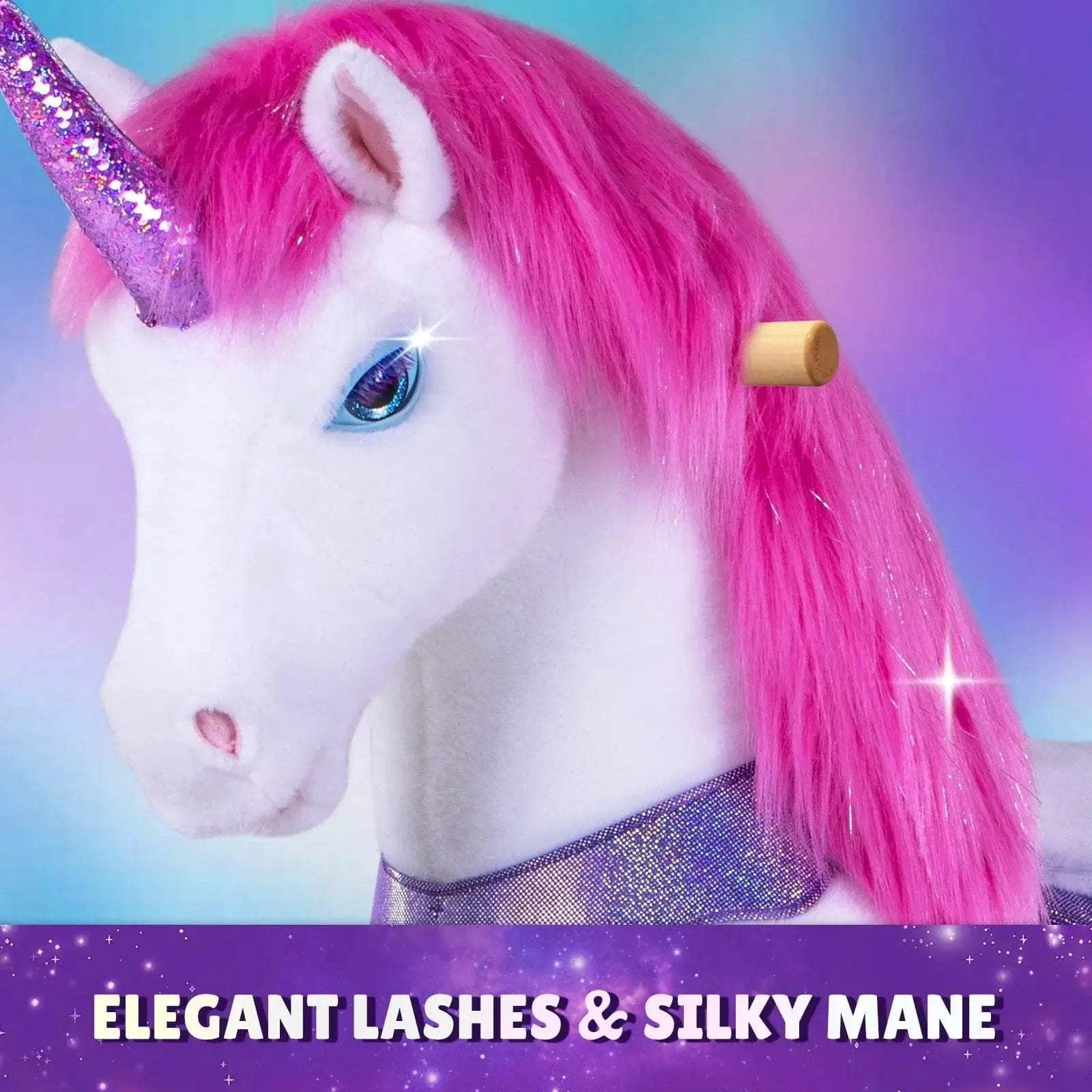 Model Y® Unicorn Ride-On Toy Age 3–4 – Pink/Purple - ToylandEU
