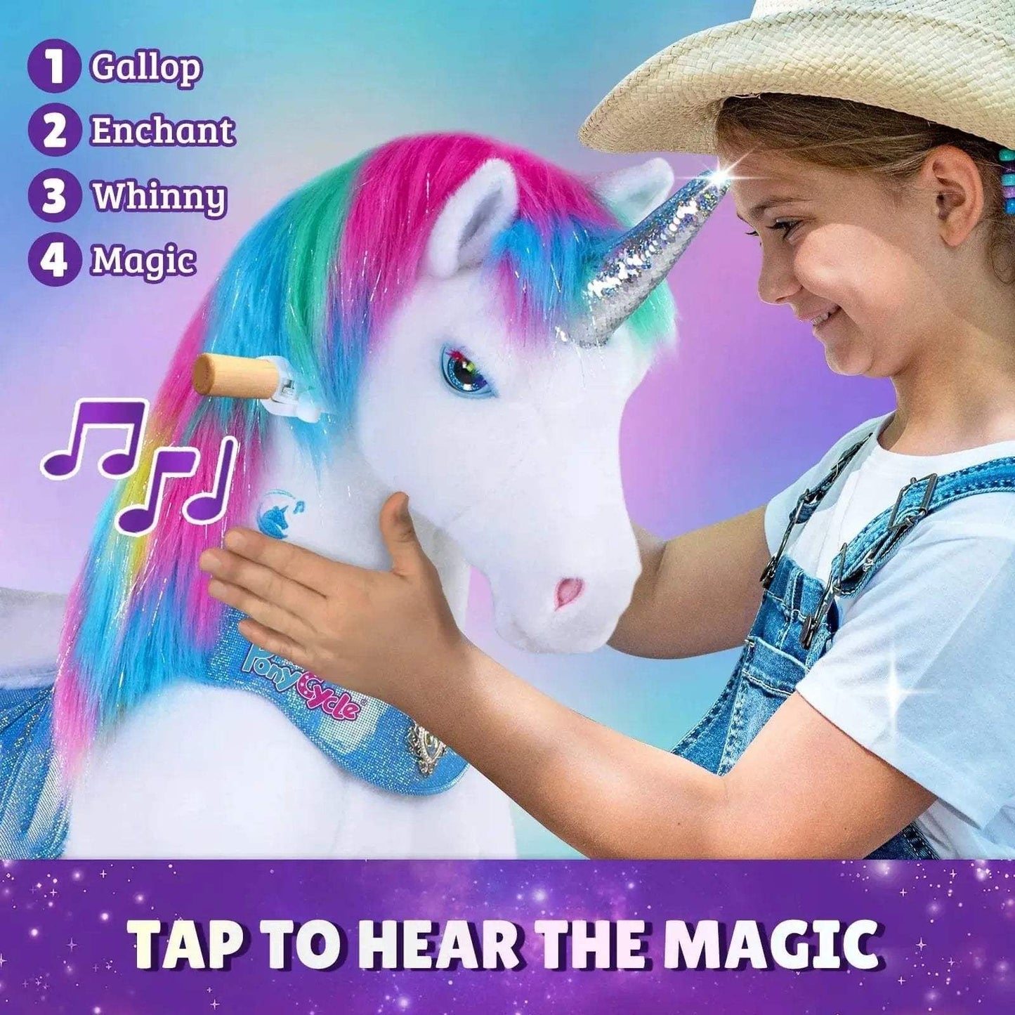 Model Y® Unicorn Ride-On Toy Age 3–4 – Rainbow - ToylandEU