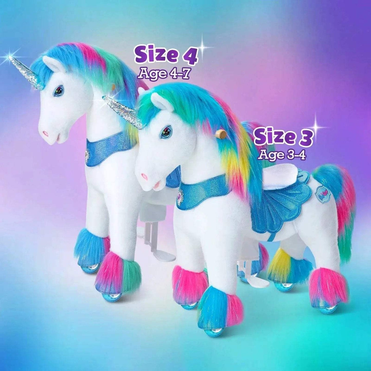 Model Y® Unicorn Ride-On Toy Age 3–4 – Rainbow - ToylandEU