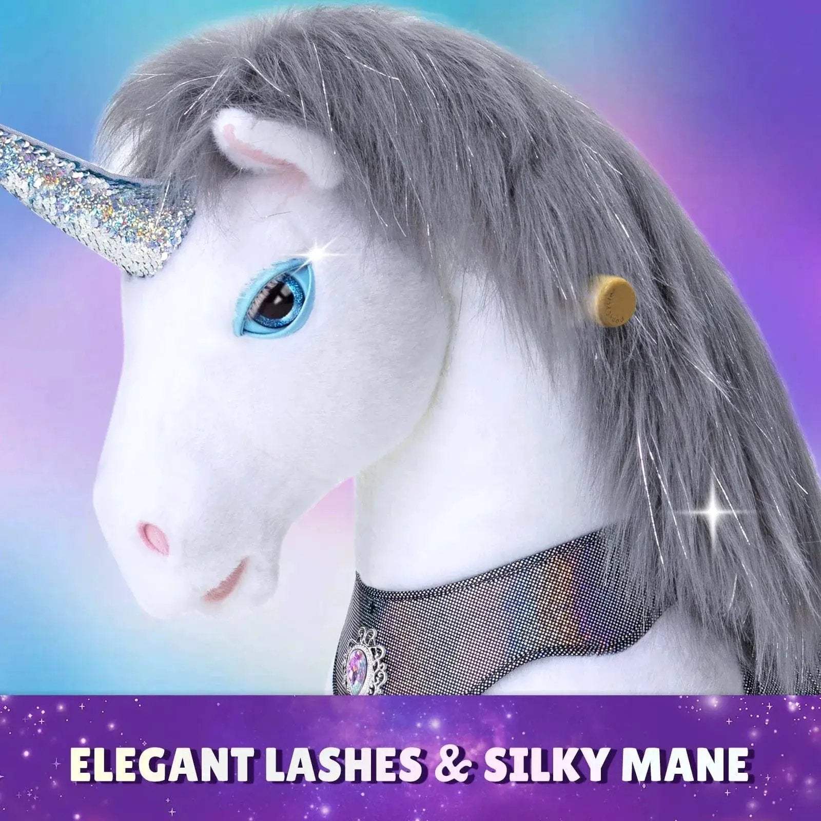 Model Y® Unicorn Ride-On Toy Age 4–7 – Grey - ToylandEU