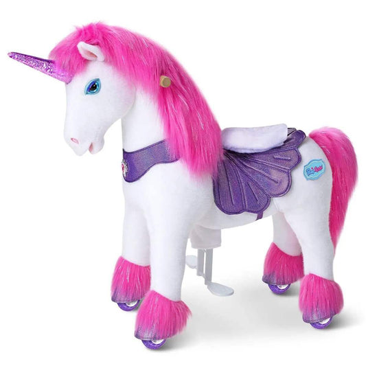  Unicorn Ride On Toy For Kids 4 To 7 Magenta Glow Plus -  ToylandEU™