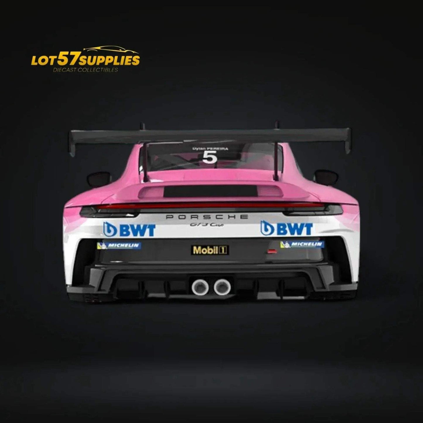 ModernArt Porsche 911 GT3 Cup-Yonda BWT Pink livery w/ figure 1:64 - ToylandEU