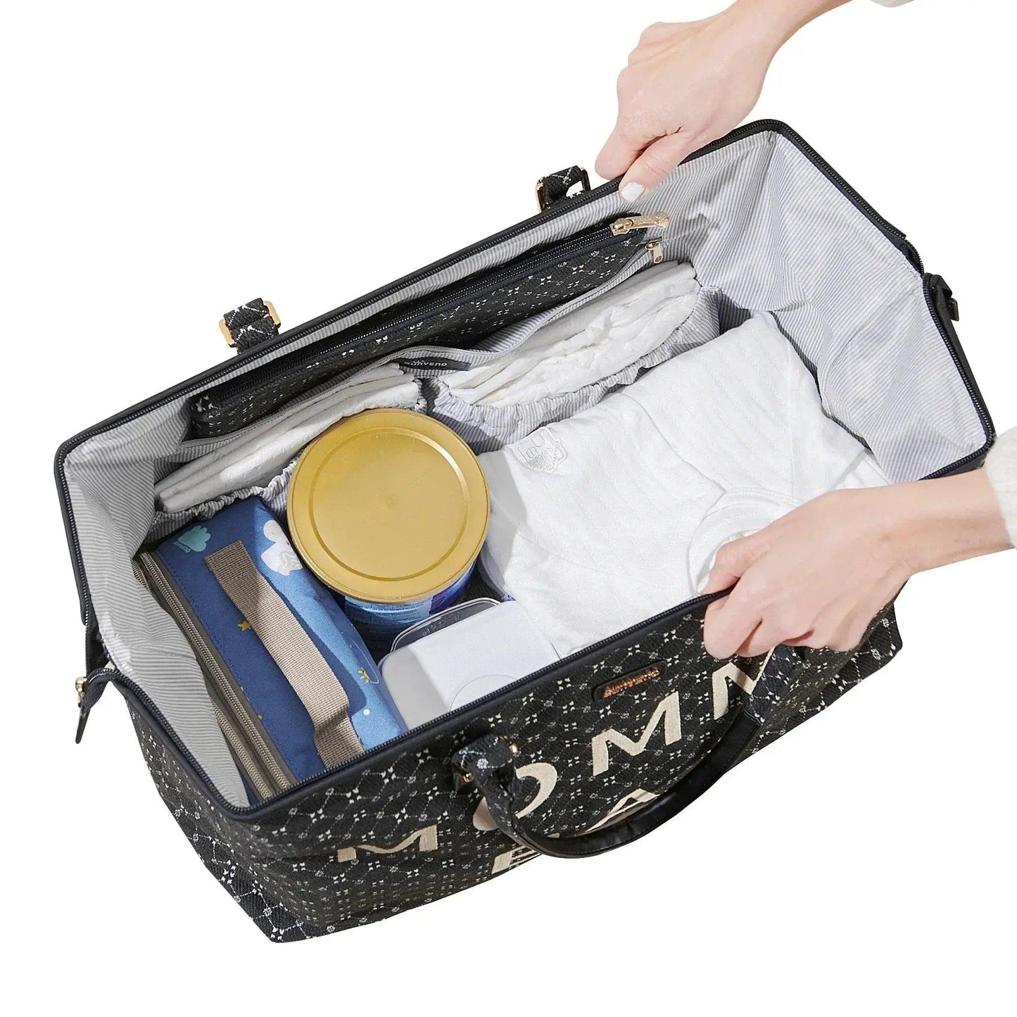  Sunveno 4-in-1 Multifunctional Mommy Bag: Large Capacity, Stylish, 48L, Fish Opening, Includes Wet Bag, Wallet, and Diaper Mat -  ToylandEU™