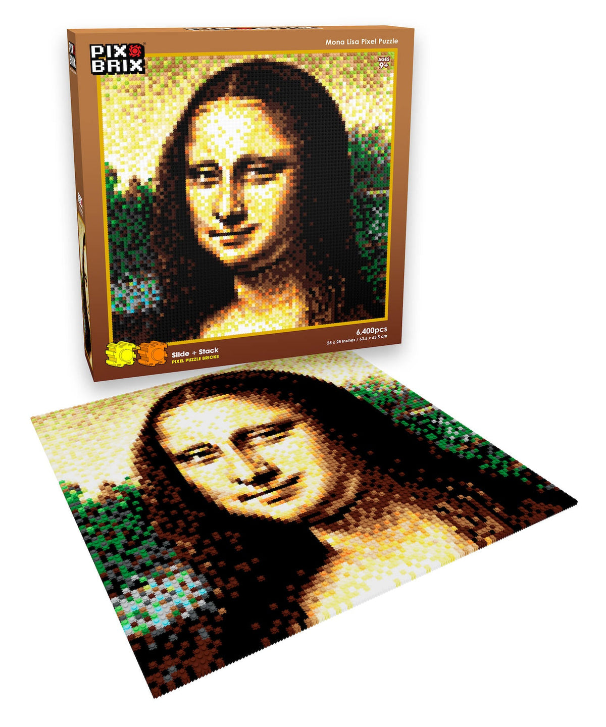 Mona Lisa Pixel Puzzle | Interlocking Pieces | Toylandeu™