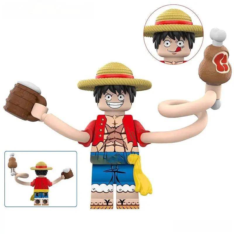 Monkey D Luffy stretched arms One Piece Lego Anime Minifigures Custom Toys 7 - Minifigure Toys