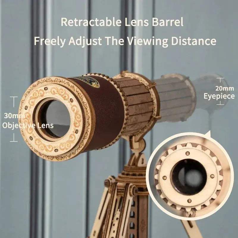Monocular Telescope 3D Wooden Puzzle Kit For Teens And Adults - ToylandEU