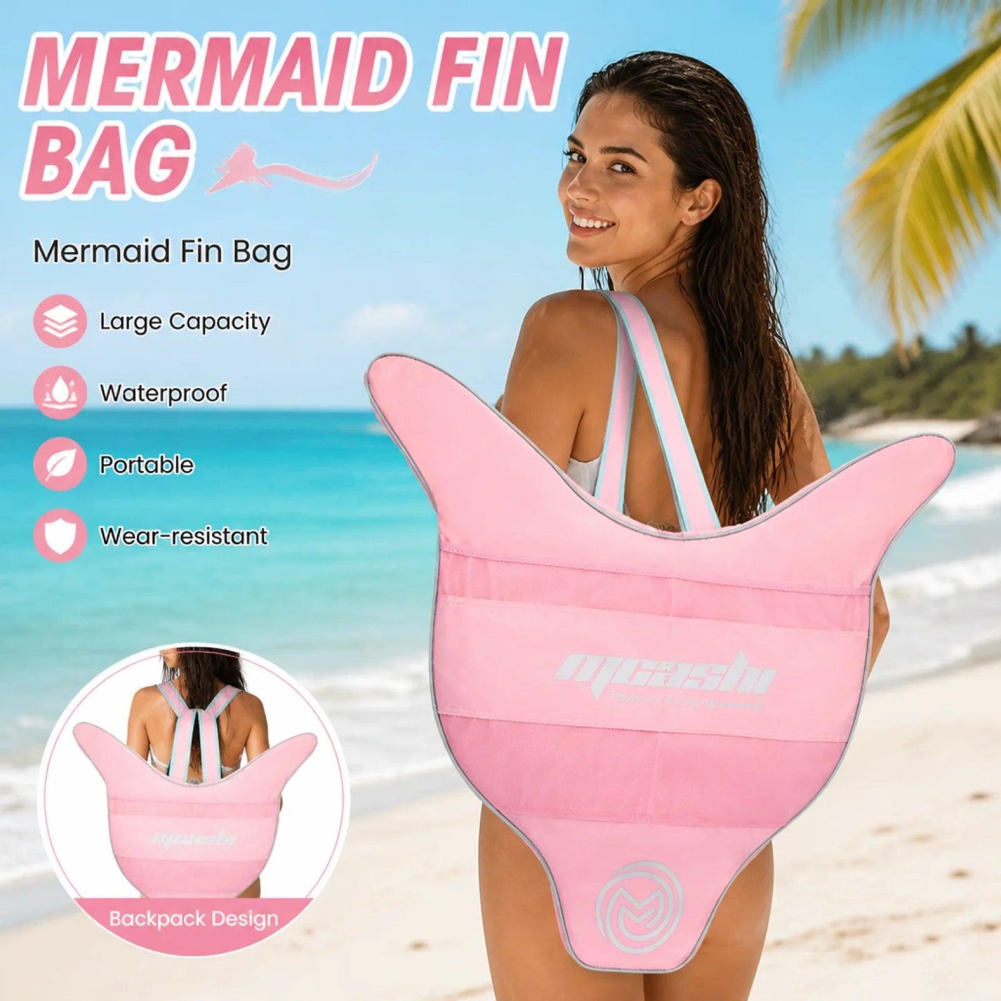 Monofin Bag | Mermaid Fin Backpack | Toylandeu™