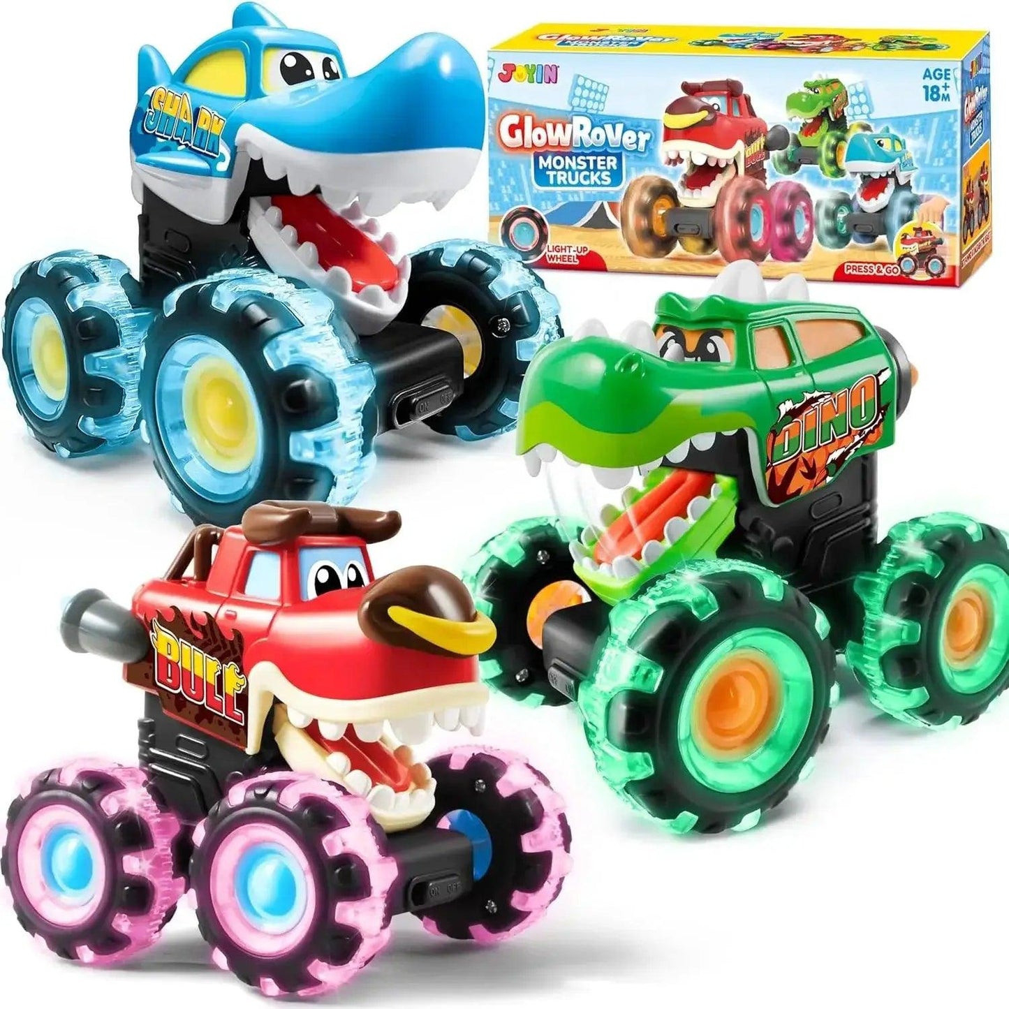  Monster Truck Toy Three Pack Light Up Cars For Kids -  ToylandEU™