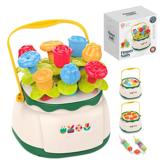 4in1 Baby Montessori Toy Toddler Fine Motor Skills Training Beads Toys Shape Sorting Blocks for Baby Preschool Sensory Activity - ToylandEU