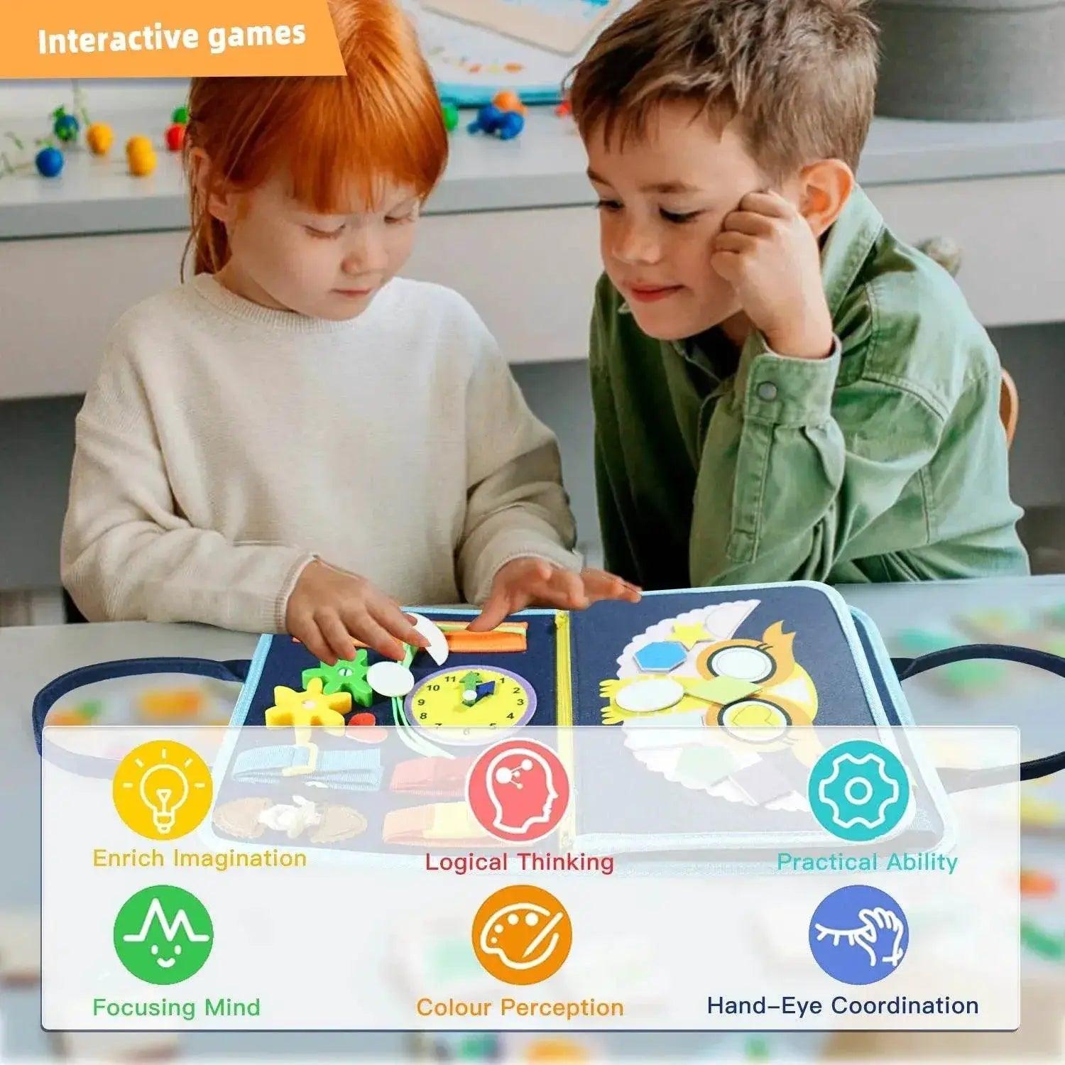 Montessori 7 in 1 Busy Board for 3-6 Year Olds Sensory Learning Toy Fine Motor Skills -  ToylandEU™