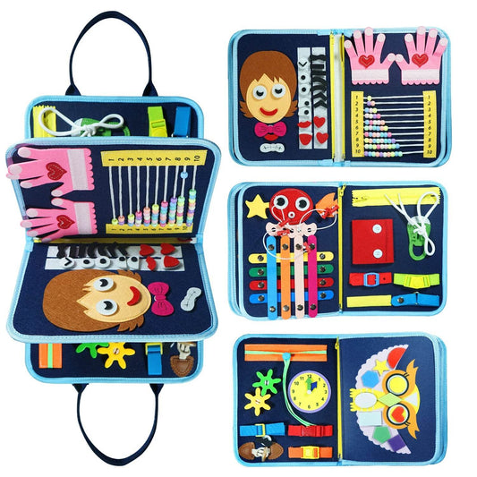 7-in-1 Montessori Busy Board for 3-6 Years Old Sensory Learning Toy for Fine Motor Skills Gift for Kids - ToylandEU