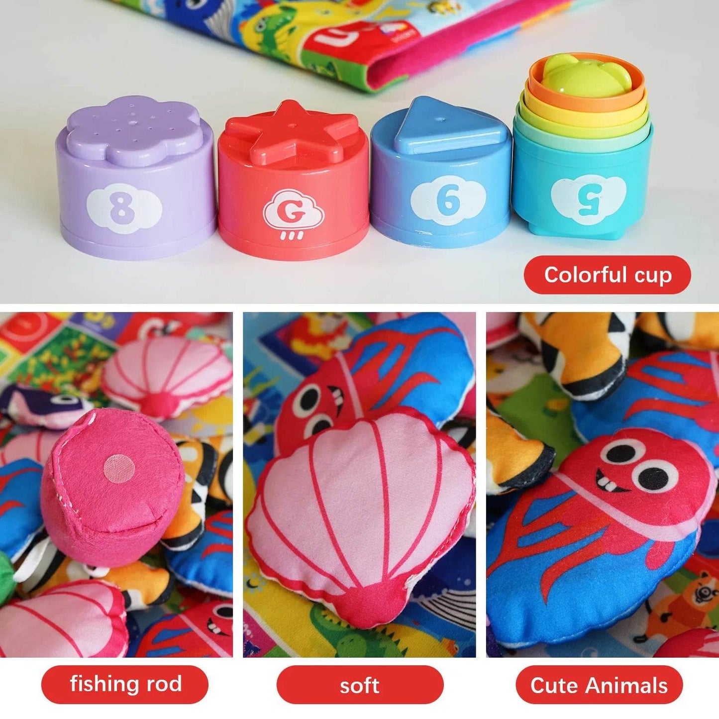 Montessori ABC 123 Colors Fishing Toy Develops Language Motor Skills Creativity - ToylandEU