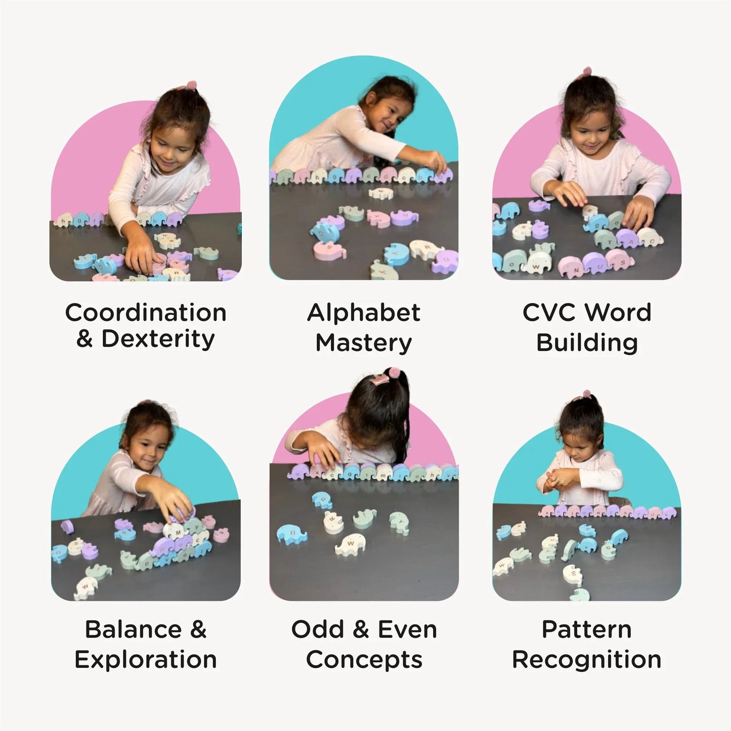 Montessori Alphabet Elephants 26 Piece Educational Toy For Toddlers - ToylandEU