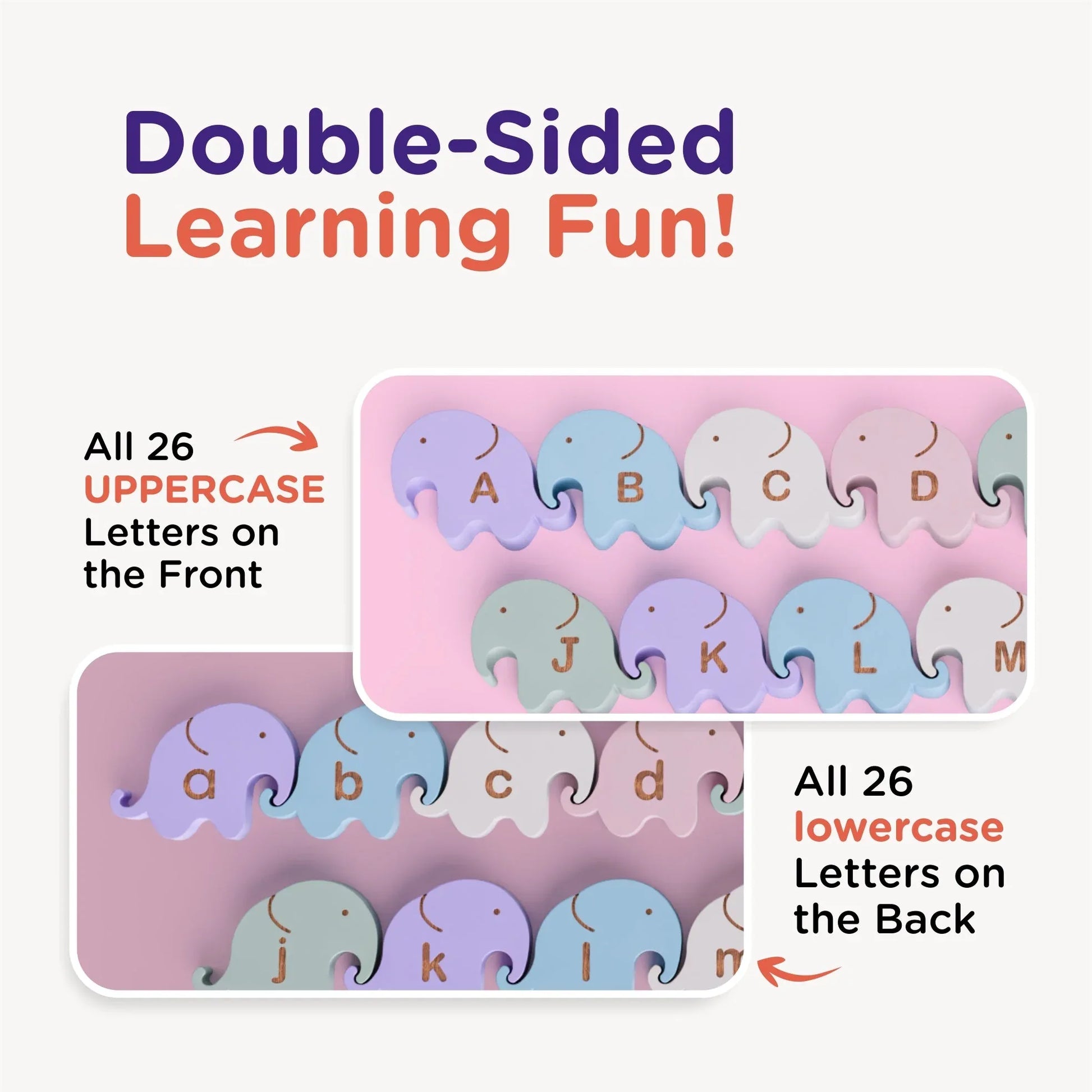 Montessori Alphabet Elephants 26 Piece Educational Toy For Toddlers - ToylandEU