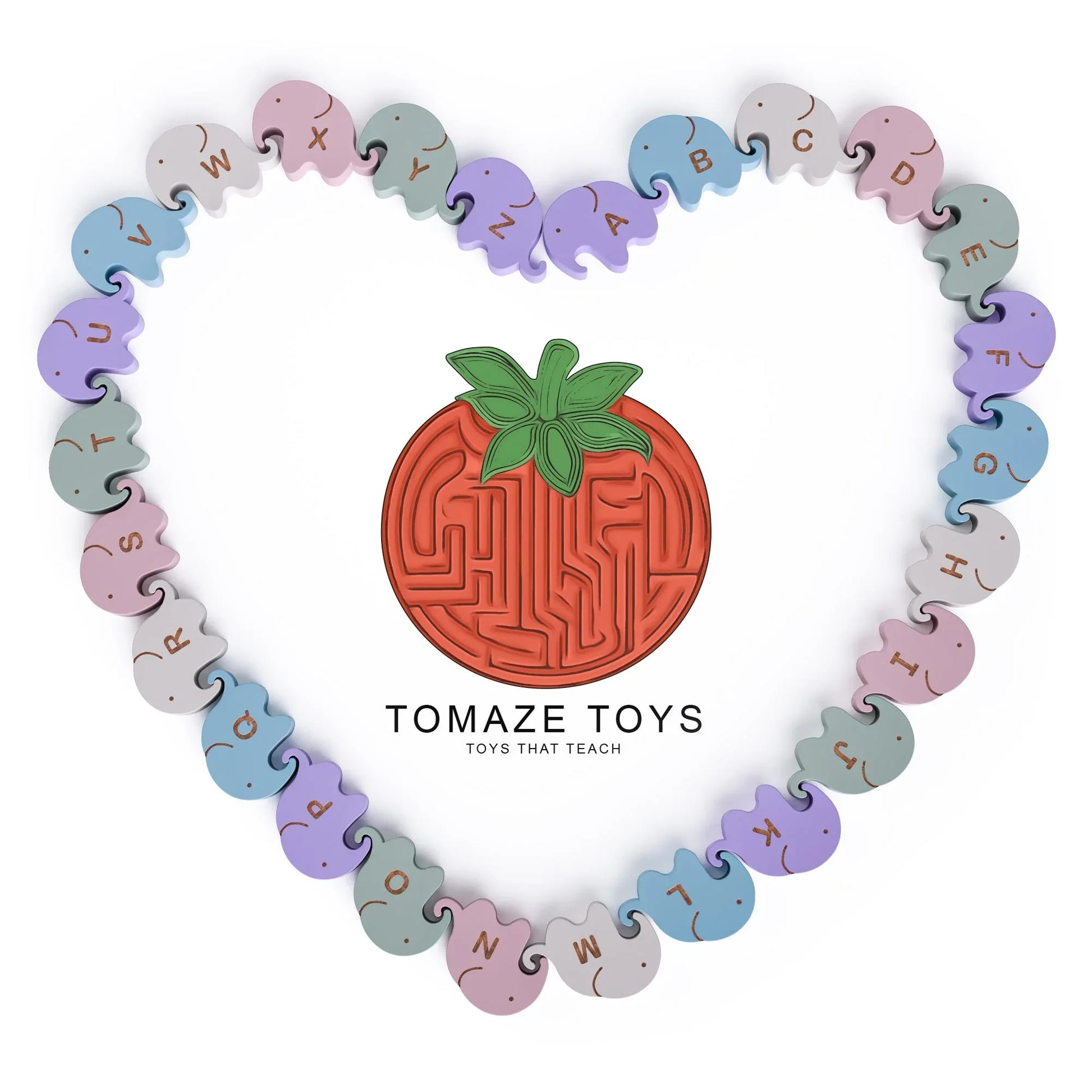 Montessori Alphabet Elephants 26 Piece Educational Toy For Toddlers - ToylandEU