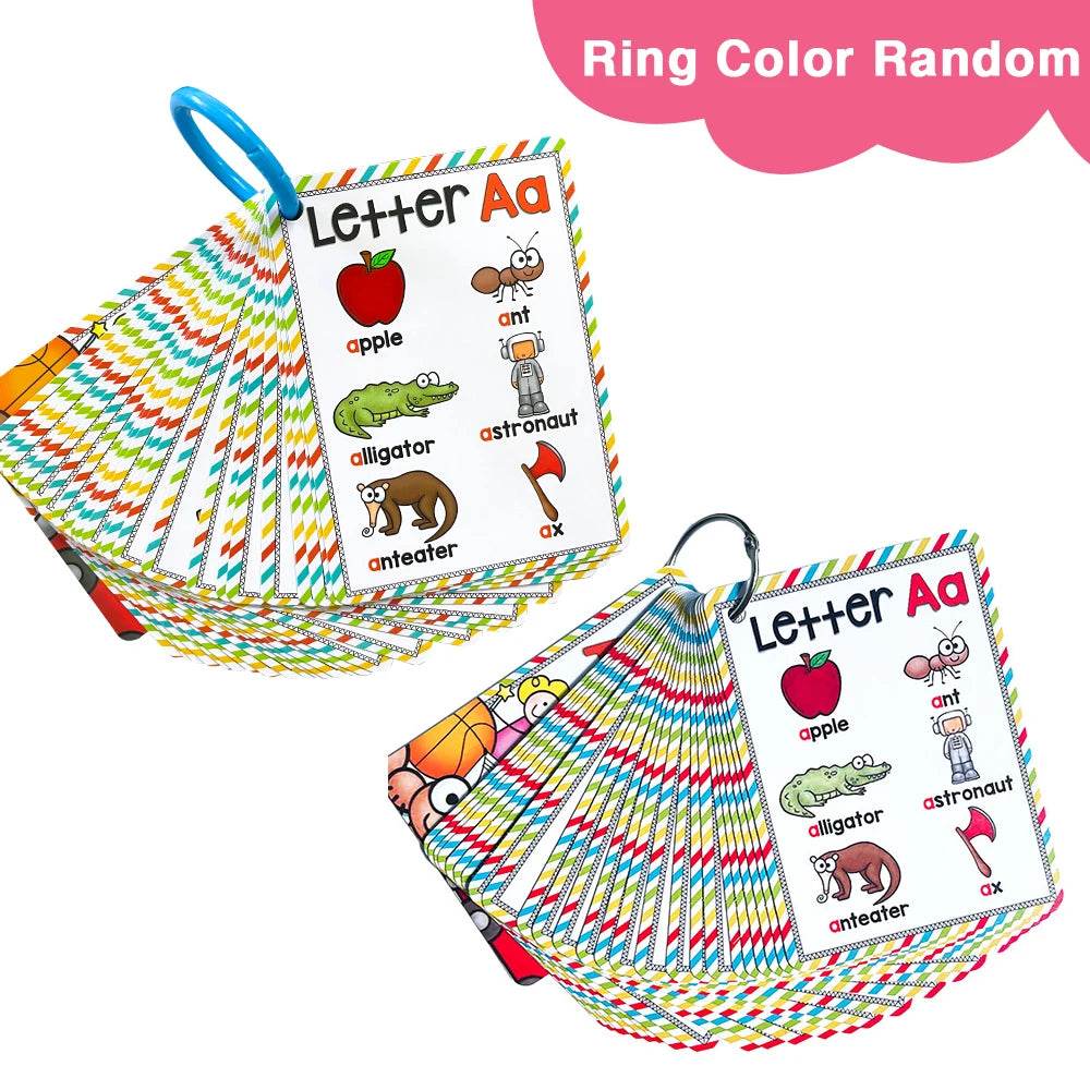 Alphabet 26 Letters 156 Phonics Words English Flash Cards for Kids Early Development Montessori Educational Toys - ToylandEU