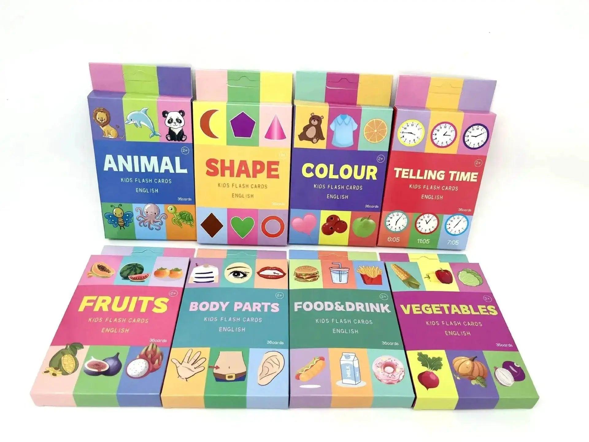  Montessori Alphabet Flashcards For Kids Ages 3 To 14, 36 Cards, 8 Themed Sets For Reading And Writing Skills -  ToylandEU™