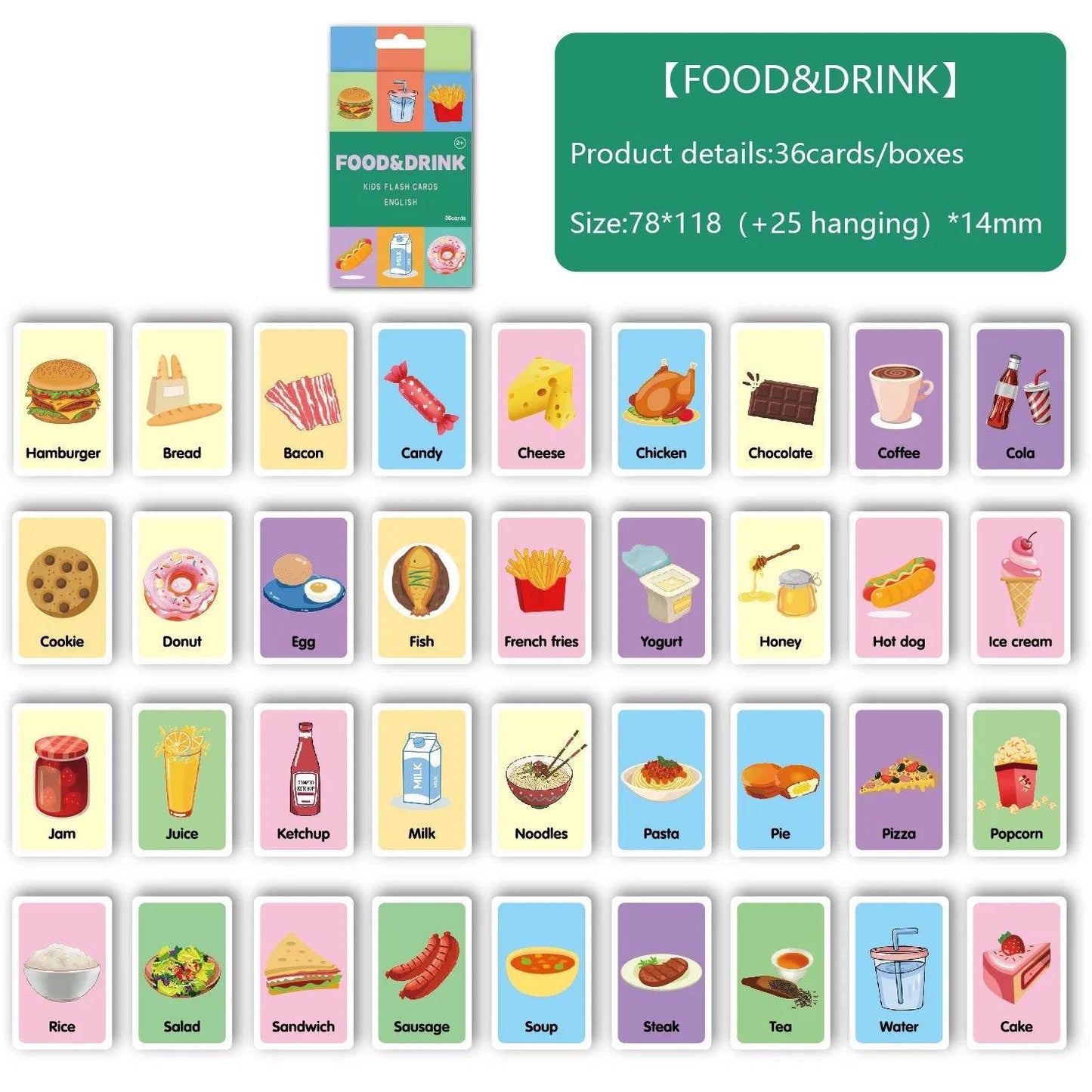 Montessori Alphabet Flashcards for Kids 3-14 Years 36 Cards 8 Themes Educational Toys Reading Writing - ToylandEU