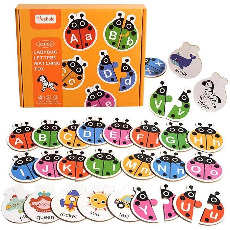  Montessori Alphabet Learning Puzzle Toy Wooden Letter Matching Game For Toddlers 3 To 6 -  ToylandEU™