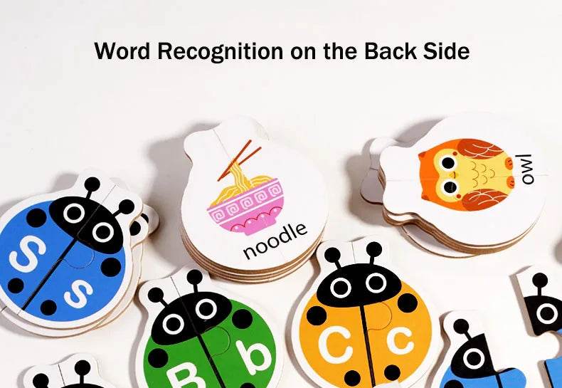 Alphabet Learning Puzzle Toys Matching Letter Game Montessori Wooden Educational Toys for Toddlers Preschool Learning Activities - ToylandEU