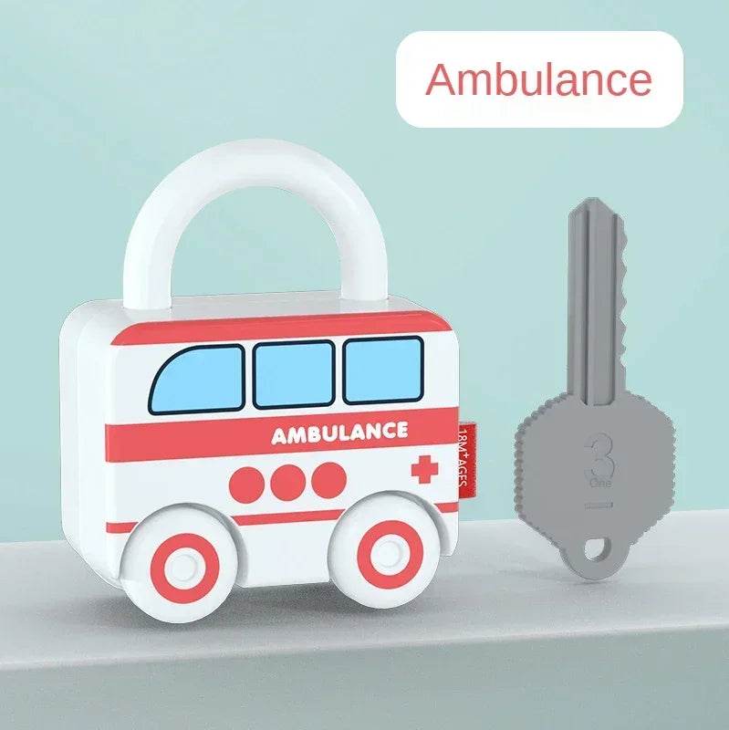Kids Alphabet Lock Key Matching Educational Toys Montessori Number Matching Locking Toddler Learning Word Homeschool Toys - ToylandEU