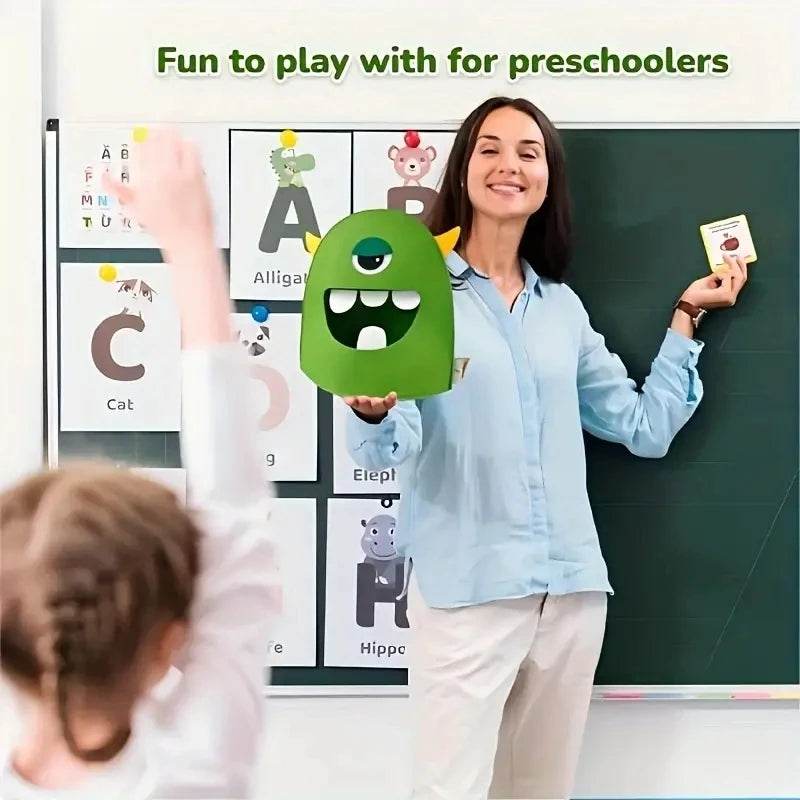 Montessori Alphabet Toy Set 231pcs Felt Monster ABC Letters with Flash Cards for Preschool Kids - ToylandEU