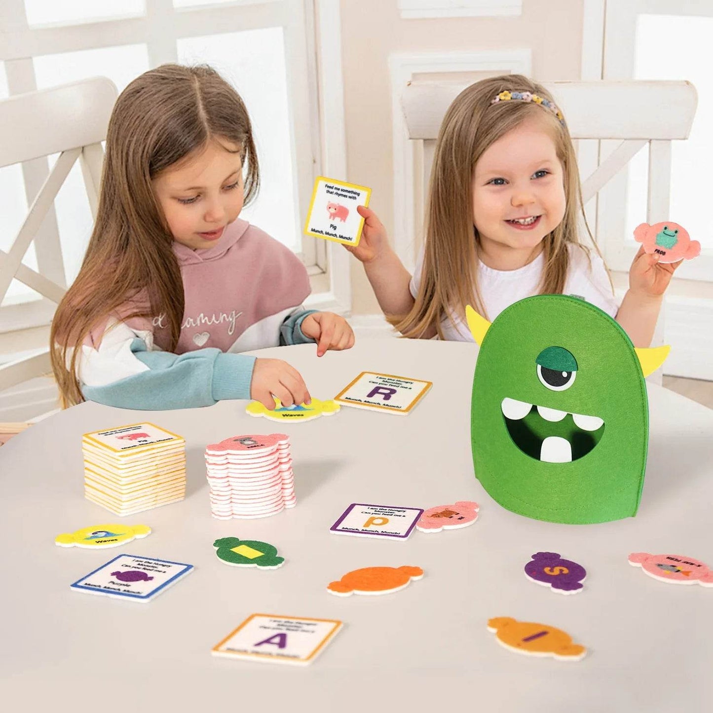 Montessori Alphabet Toy Set 231pcs Felt Monster ABC Letters with Flash Cards for Preschool Kids - ToylandEU