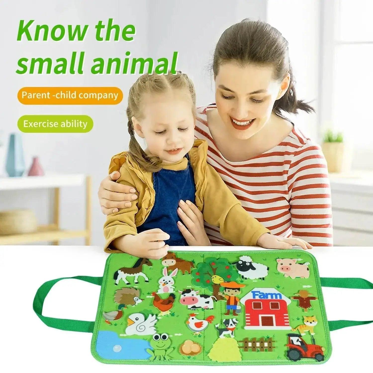  Montessori Animal Busy Board Flannel Sensory Toy For Kids Farm Space Insects Ocean Arctic -  ToylandEU™