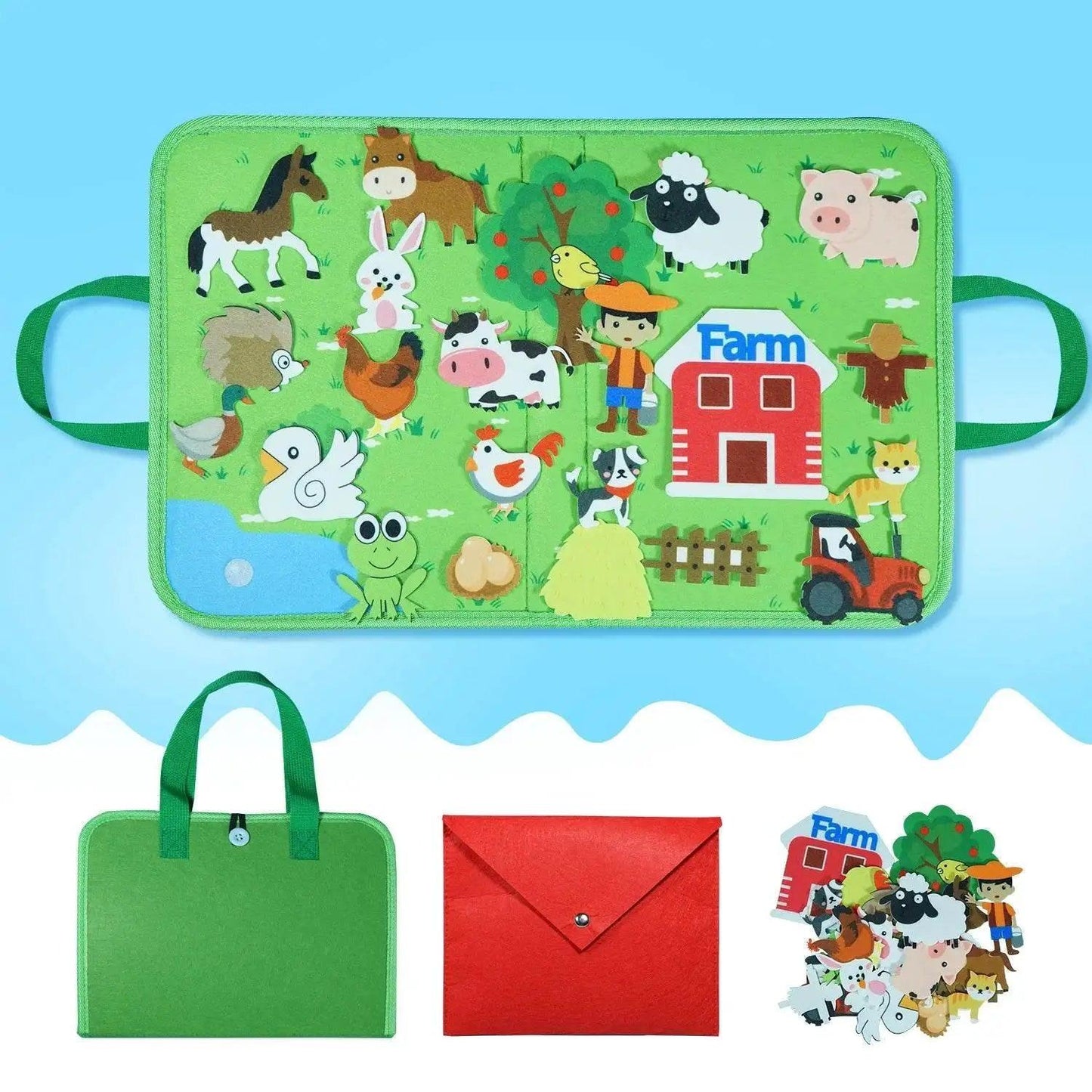  Montessori Animal Busy Board Flannel Sensory Toy For Kids Farm Space Insects Ocean Arctic -  ToylandEU™