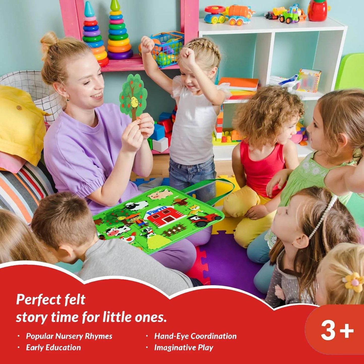 Montessori Animal Busy Board Farm Space Insects Ocean Arctic Flannel Sensory Toy for Kids Ideal Birthday Gift - ToylandEU